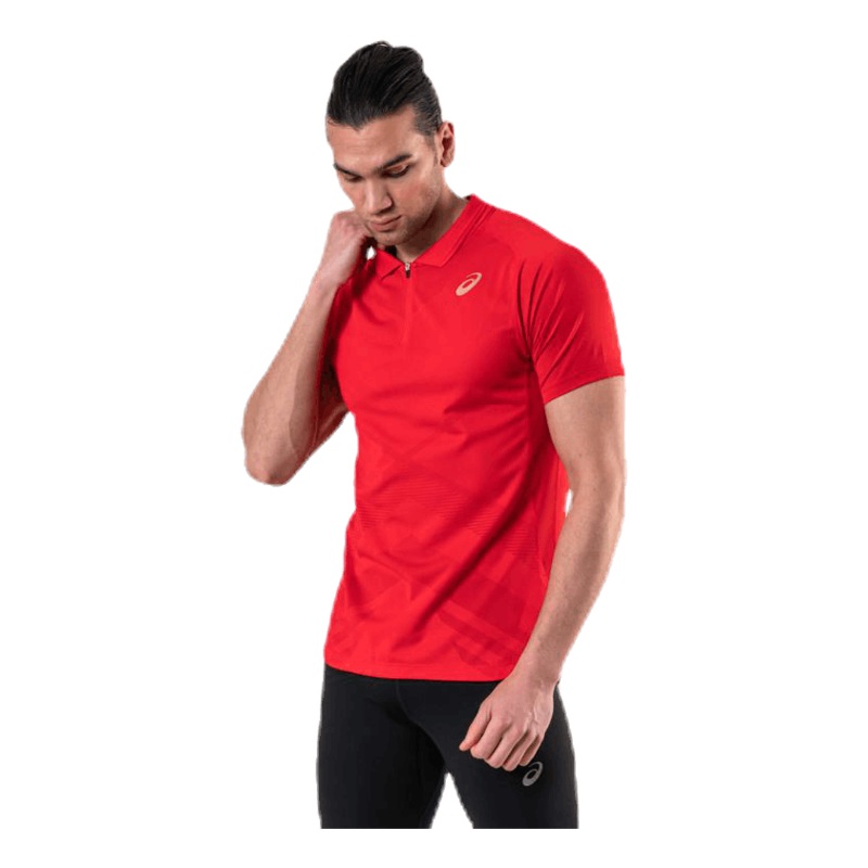 Tennis Polo Shirt Red|S