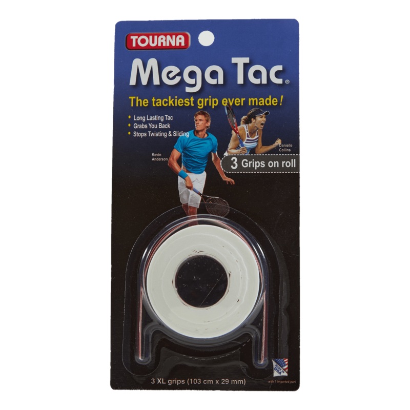 Tourna Mega Tac 3-pack White|ONESIZE