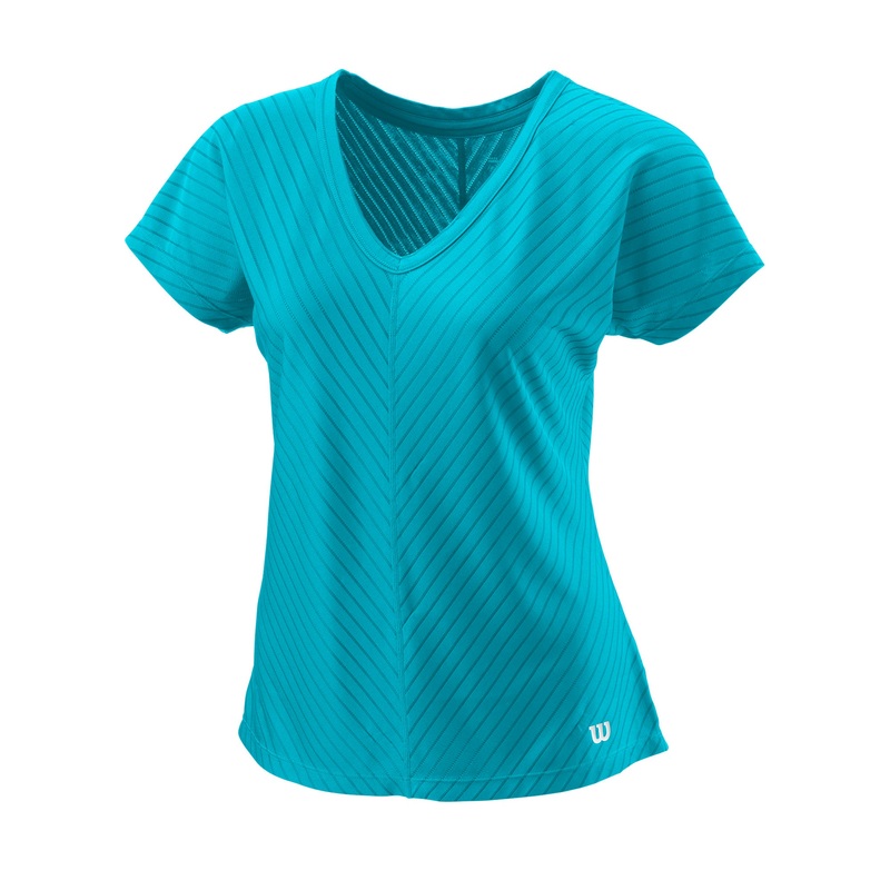 WOMEN’S TENNIS TRAINING V-NECK T-SHIRT II – SCUBA BLUE