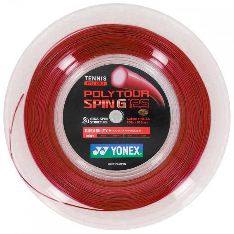 Yonex PolyTour Spin G 1.25mm – Red (+$28.00)