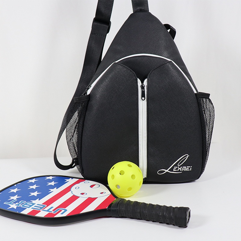 USA Fashion Sling Pickleball Bag Popular PU Leather Neoprene Padel Bag Tennis Racket Backpack Sports Bag