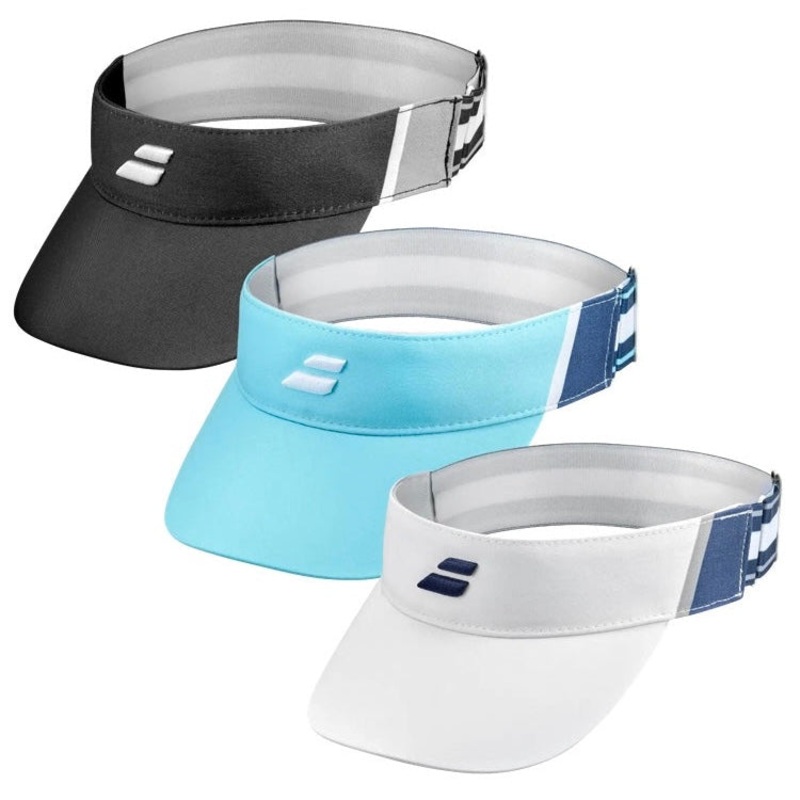 Babolat Womens Elastic Visor|Black|Angel Blue|White