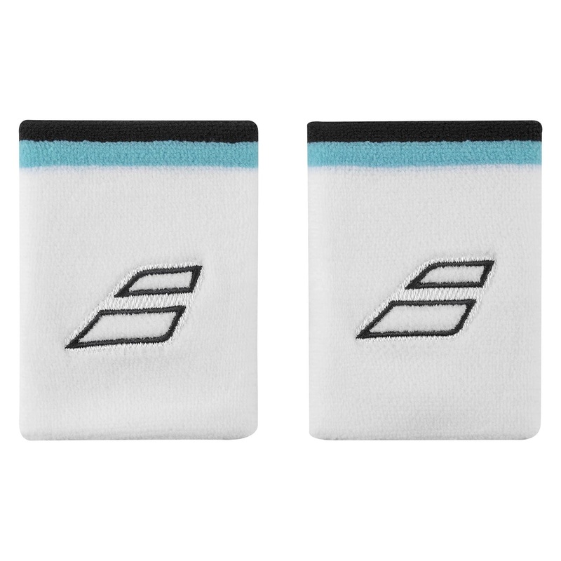 Babolat Terry Jumbo Padel Wristband – White / Estate Blue