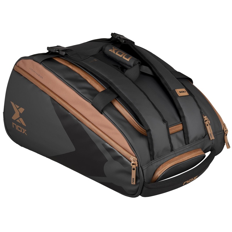 NOX Luxury Open Series Padel Racket Bag – Black / Brown