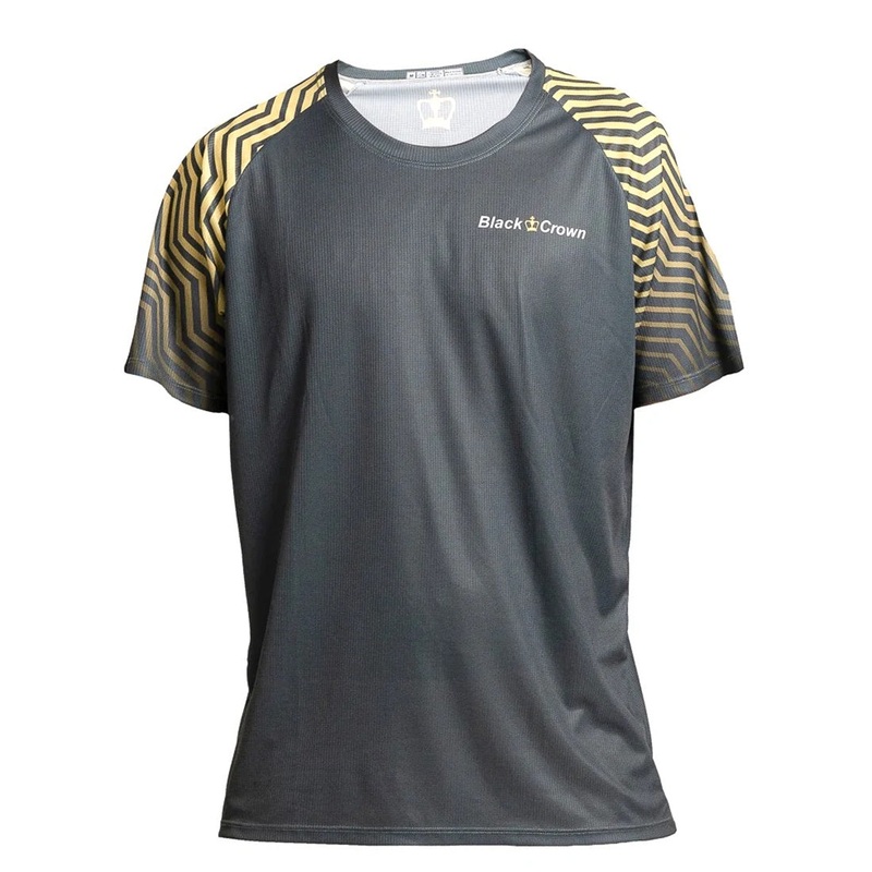 T-Shirt Black Crown Oulu Grey / Yellow