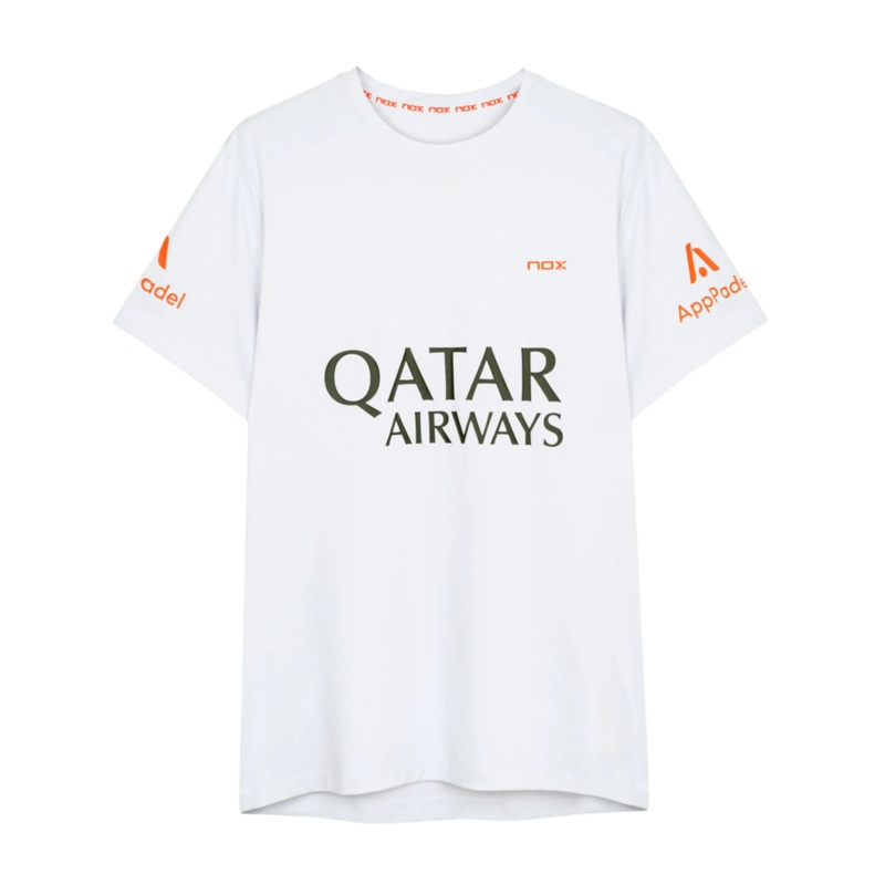 Nox – T-shirt de padel AT10 Agustin Tapia Blanc