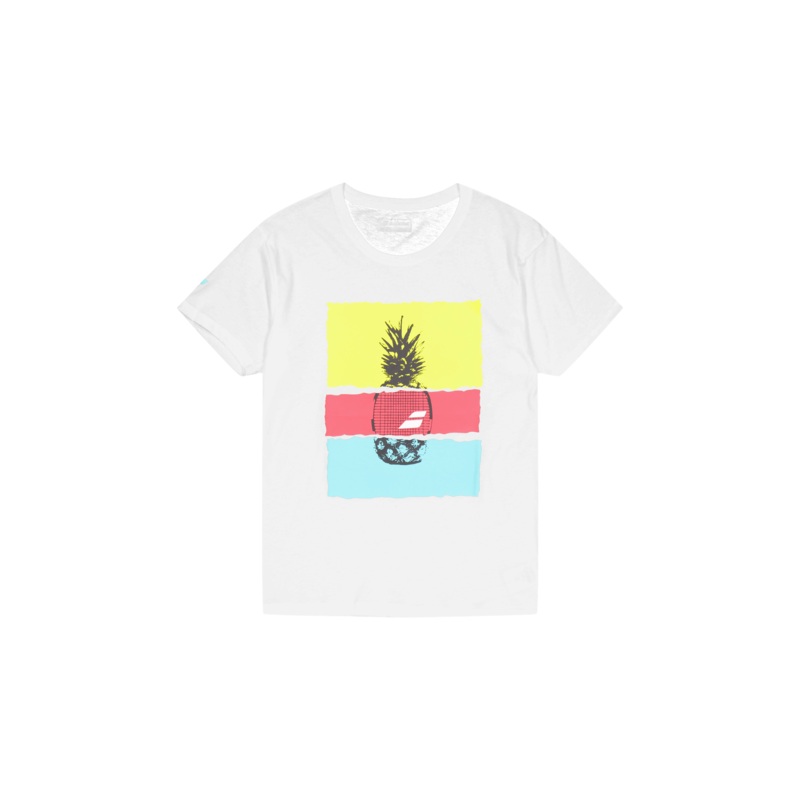 T-shirt Exercise Message White/angel Blue