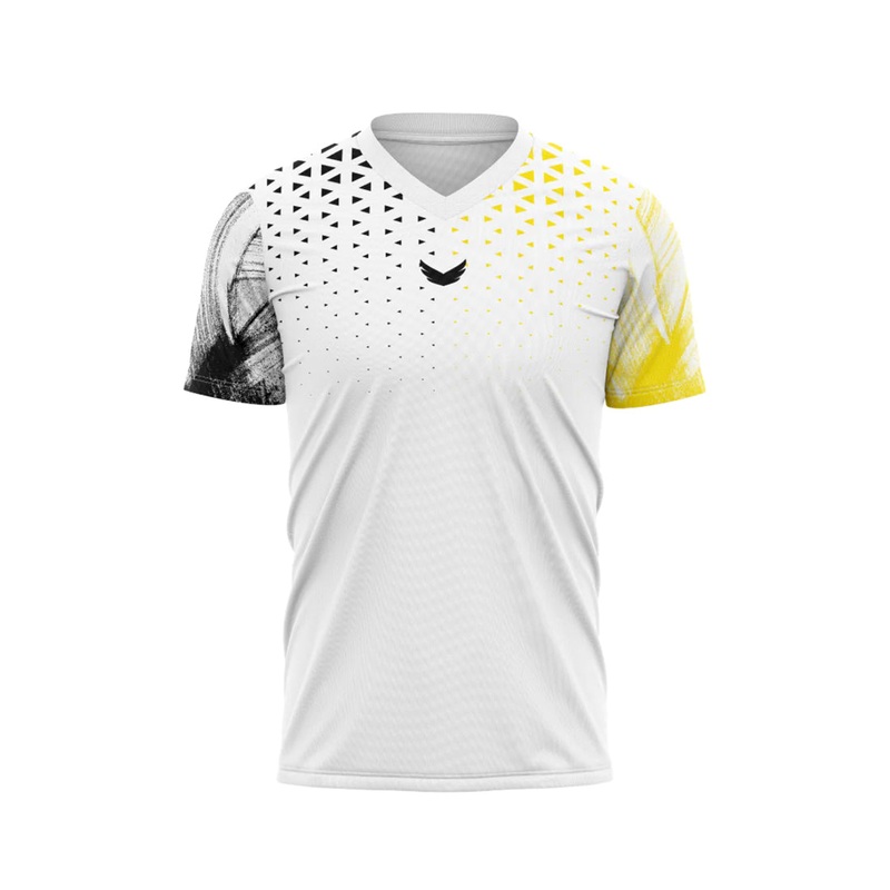 Wings White-Yellow Breeze Dri-Fit Padel T-Shirt – White