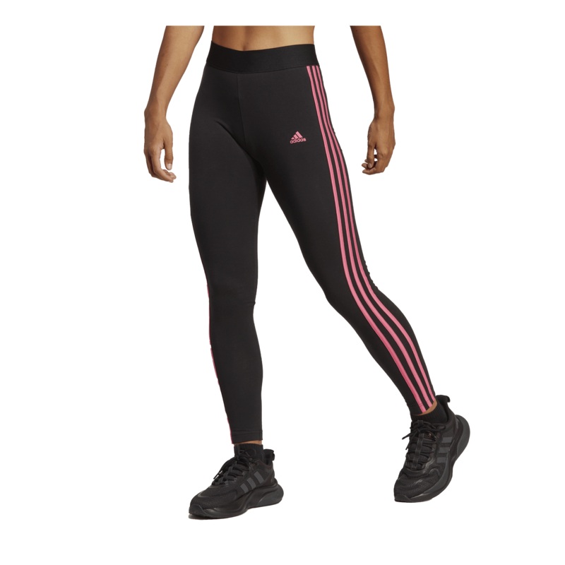 3 Stripes Leggings Black / Pulse Magenta