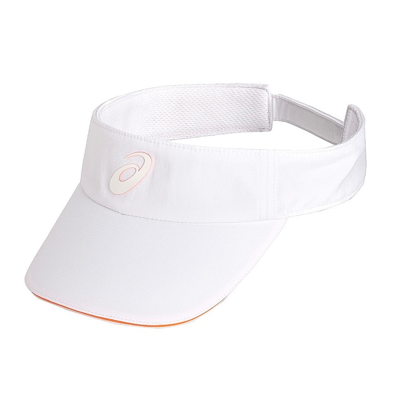 Asics Unisex Running Visor (White-Orange)