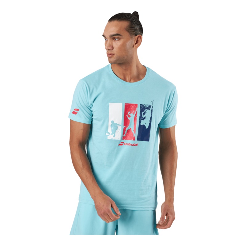 T-shirt Padel Cotton Turquoise