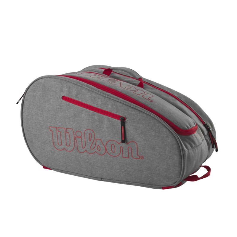 Wilson Team Bag Padel|One Size|Grey/Bright Red