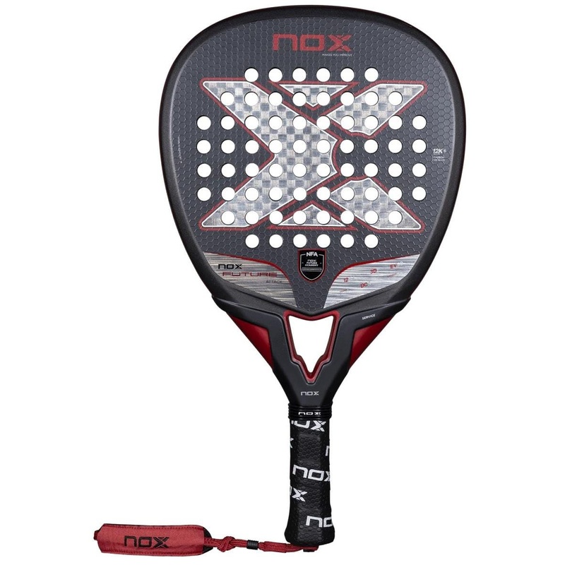 NOX NFA Future Attack 12K Alum Padel Racket – Black / Red