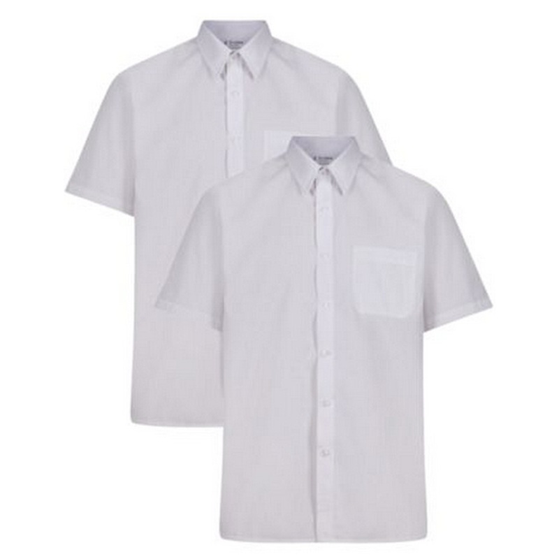 Trutex Boys’ 2 Pack Short Sleeve Non-Iron School Shirts