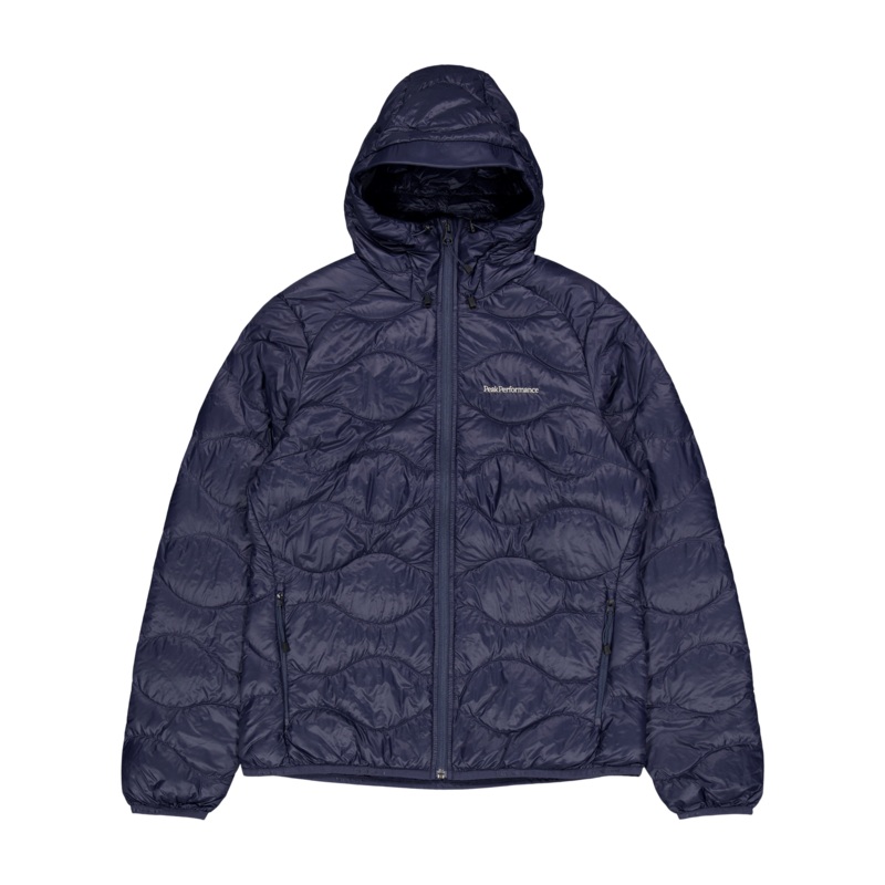 W Helium Down Hood Jacket Blue Shadow