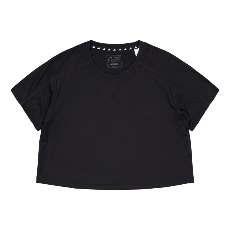 AEROREADY Train Essentials 3 Bar Logo Crop T-Shirt Black