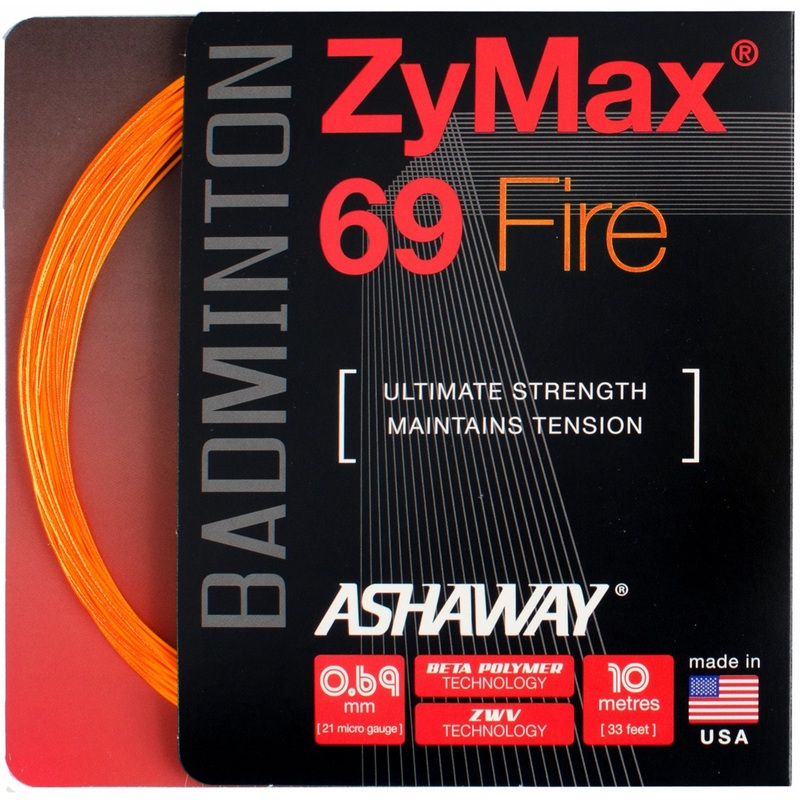 Ashaway ZyMax 69 Fire 10m Orange