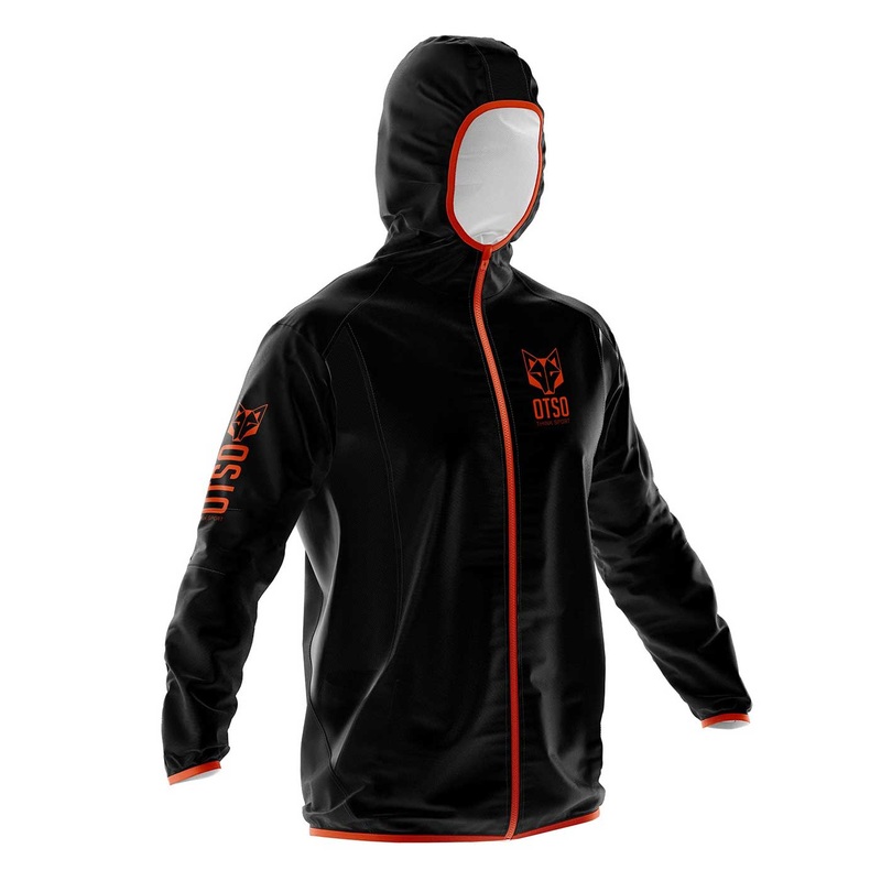 Waterproof Jacket – Black & Fluo Orange
