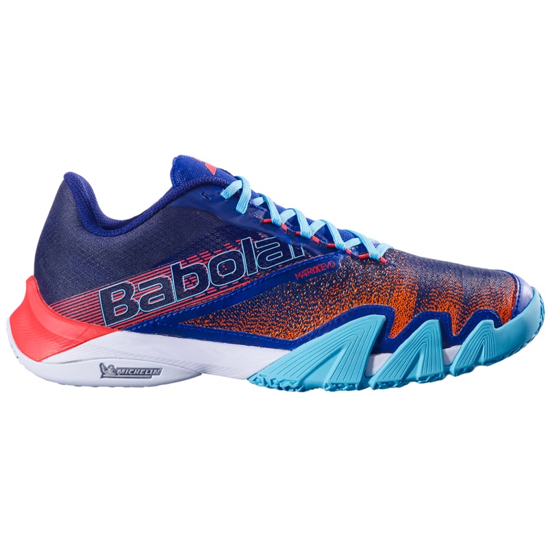 Babolat Men’s Jet Premura 2 Padel Shoes Blue Poppy Red