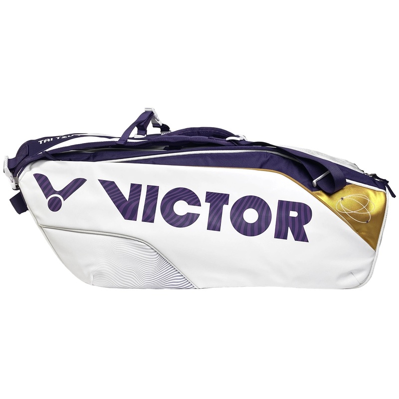 Victor 6-Piece Rectangular Racket Bag – Bright White/Medium Purple (BR9213TTY-AJ)