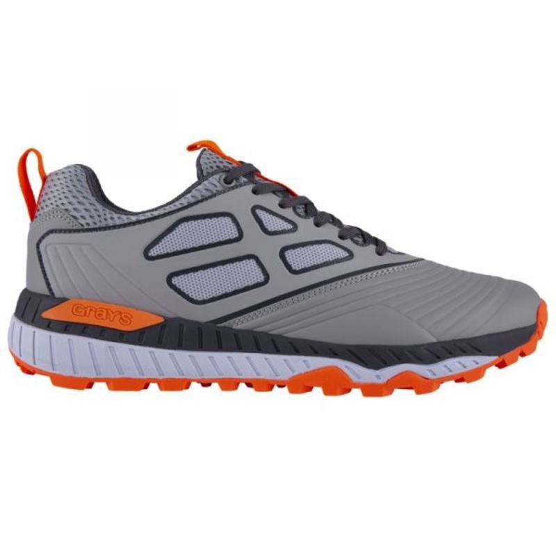 Blitz Hockey  Shoe|6|6.5|7|7.5|8|9|10|11|12|Grey/Orange