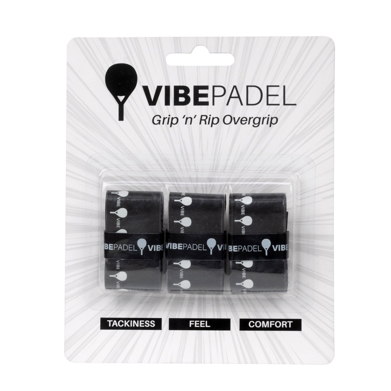 VIBEPADEL Grip ‘n’ Rip Overgrip 3 Pack – Black Vibes