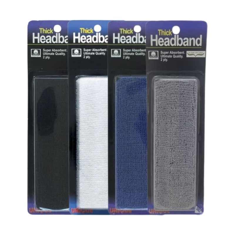 Tourna Thick Headband|Blanco|Negro|Gris|Azul
