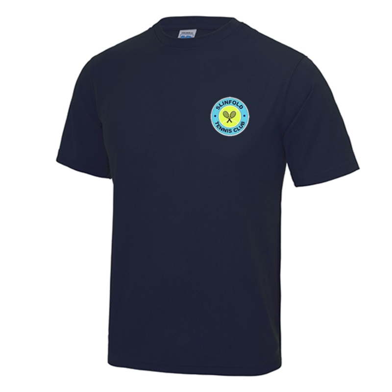 Slinfold TC Junior Cool Tee|Age 3/4|Age 5/6|Age 7/8|Age 9/11|Age 12/13|French Navy|Heather Grey|Sapphire Blue