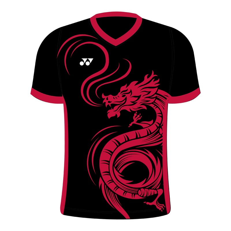 The Dragons T014 Dragon Swoosh V Neck Womens