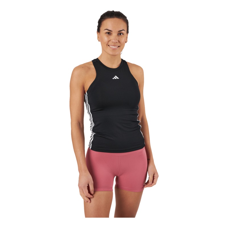 AEROREADY Train Essentials Regular 3-Stripes Tank Top Black / White