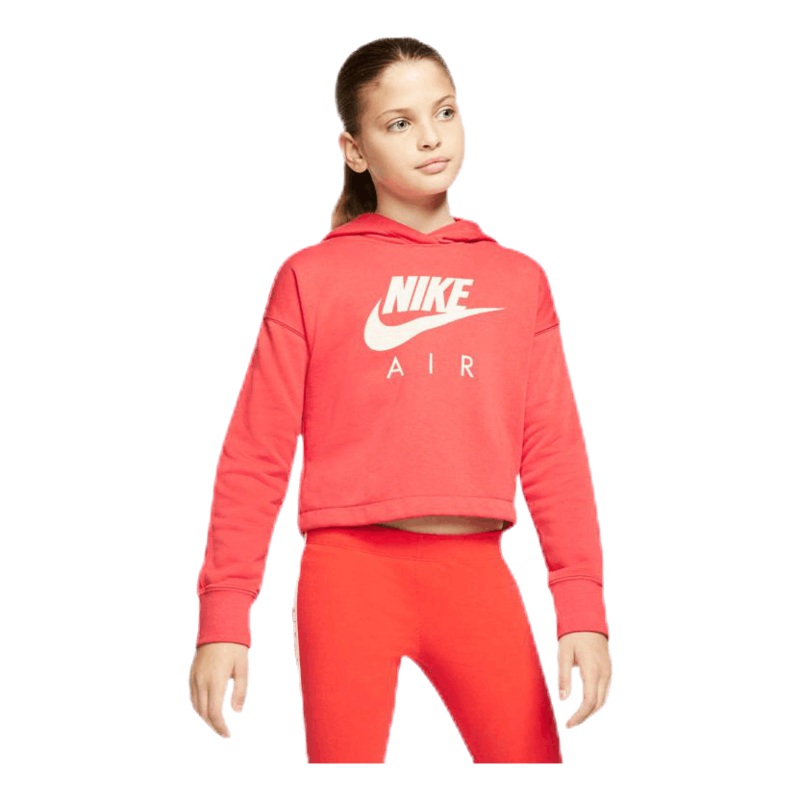 Air Crop Hoodie Jr White/Red|XL