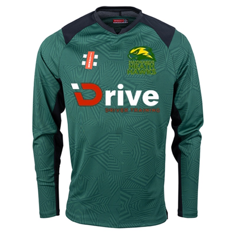 HHCC Hawks Playing Shirt L/S|XS|S|M|L|XL|2XL|Green/Black