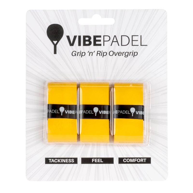 VIBEPADEL Grip ‘n’ Rip Overgrip 3 Pack – Orange