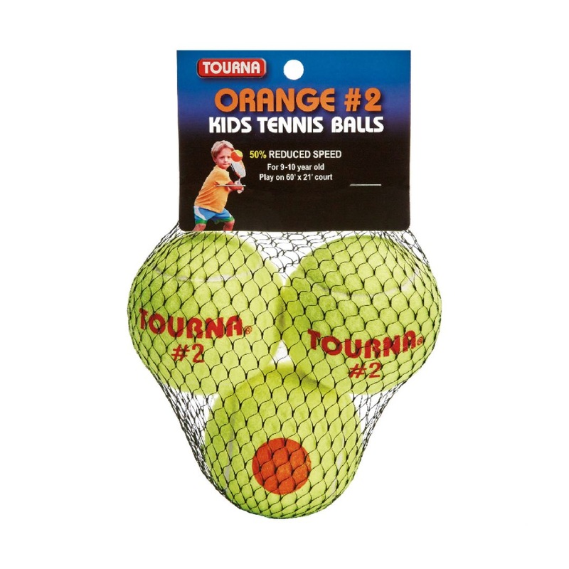 Tourna Stage 2 Orange Kids Tennis Balls x3