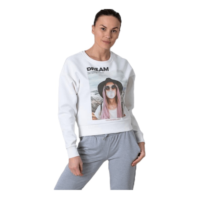 Ziggy L/S O-Neck Box Swt White