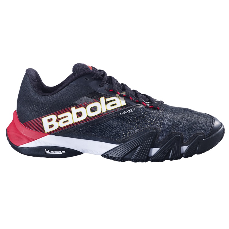 Babolat Men’s Jet Premura 2 Padel Shoes 25 Black Tomato Red