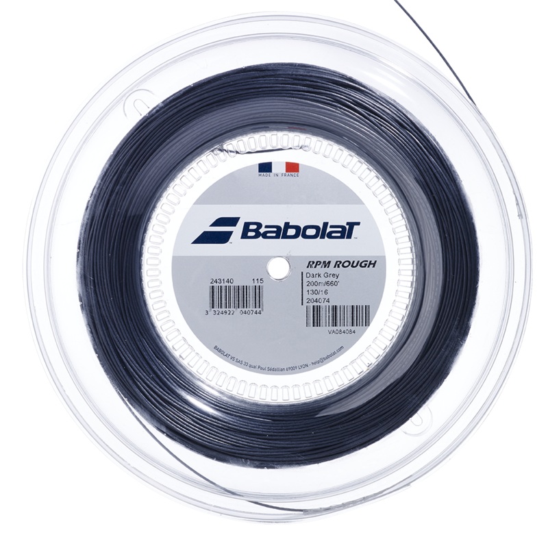 Babolat RPM Rough 1.25mm/200m Tennis String – Dark Grey